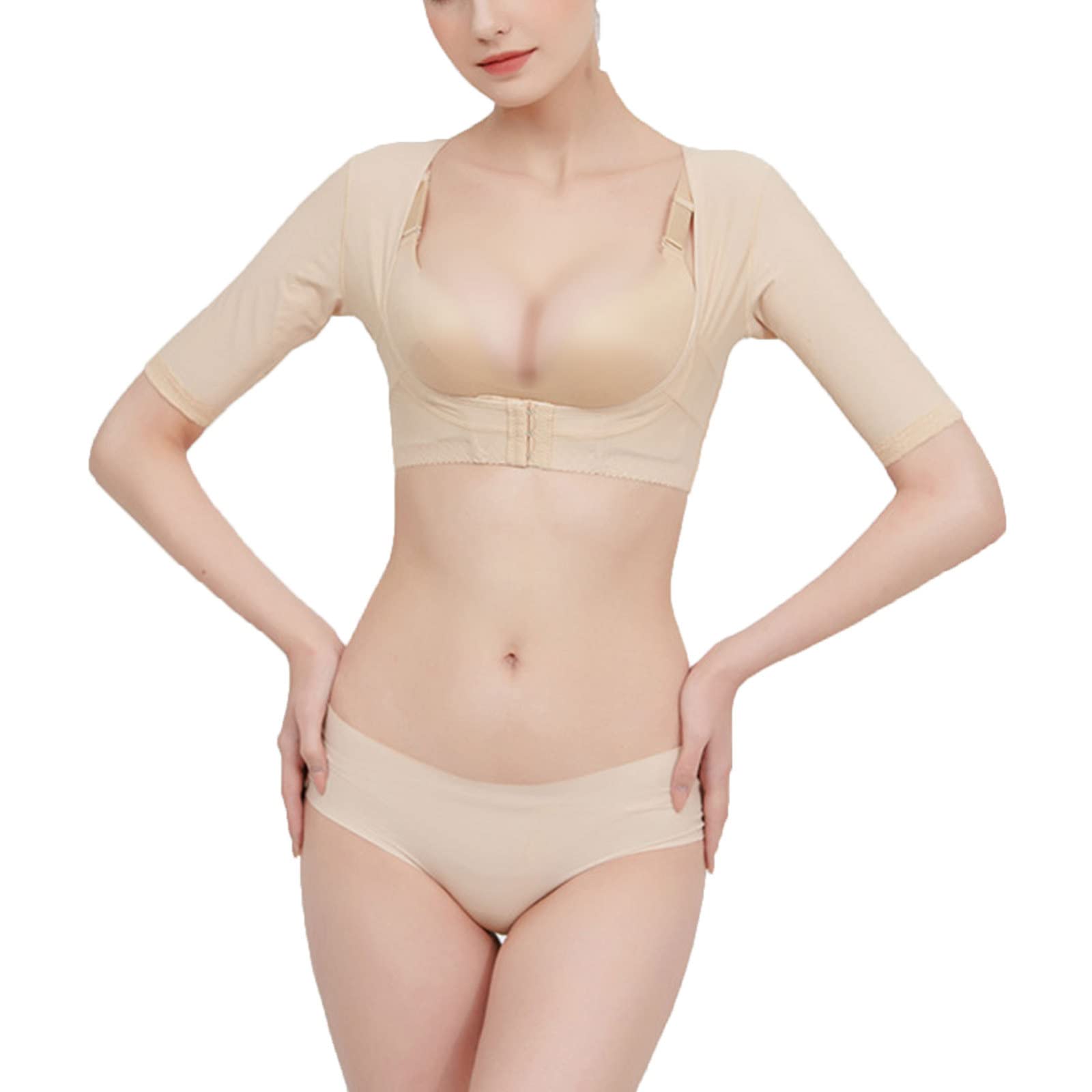 Amazon.co.jp: 女性を隠す-胸のコルセット弾性クラスプベスト,Beige